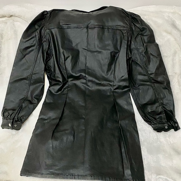 COATED CINCHED  WAIST DRESS by Missguided SIZE 10 - Picture 4 of 7